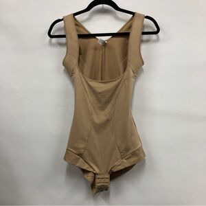 Maidenform Body Shaper Bodysuit Beige Wear Your Own Bra Women's Size xl